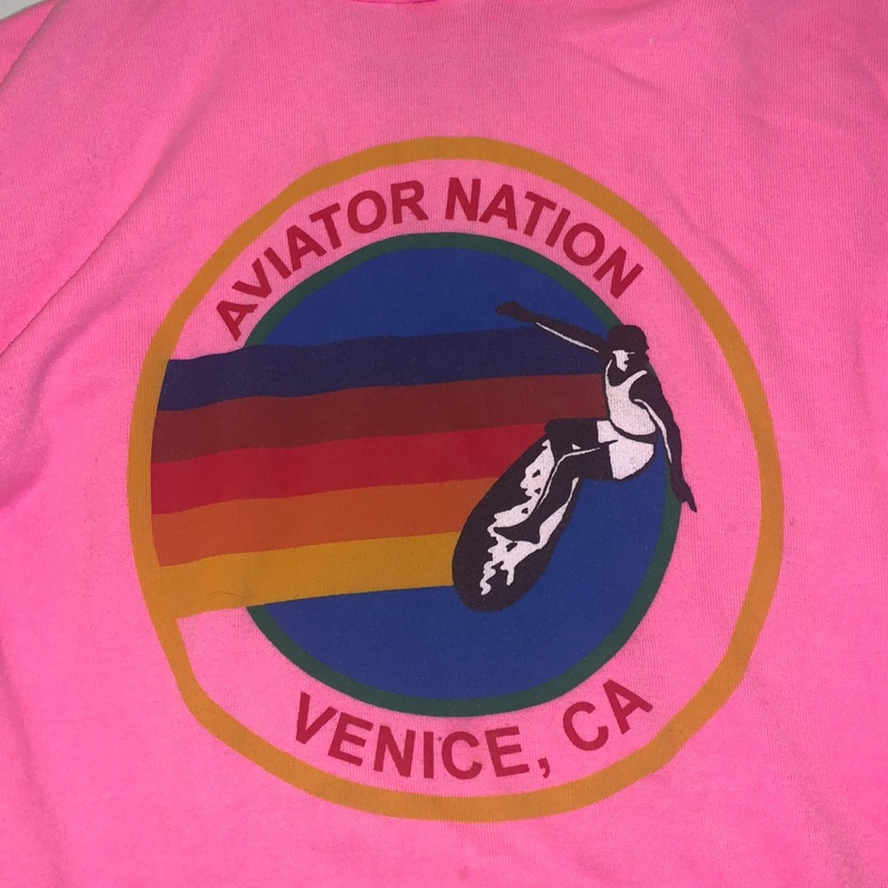 Hot pink aviator nation hoodie